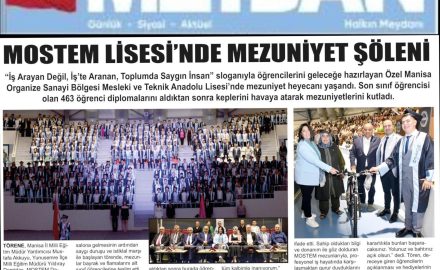 MANİSA MEYDAN MOSTEM LİSESİN'DE MEZUNİYET ŞÖLE NI