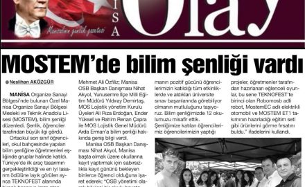 MANİSA OLAY GAZETESİ MOSTEM'DE BİLİM ŞENLİĞI VARDI